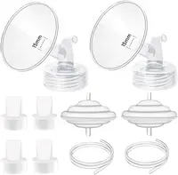Flange Pump Parts Compatible Spectra S1 S2 9 Breast Pumps Replacement,Include Flange Backflow Protector Membrane Duckbill Valve 1