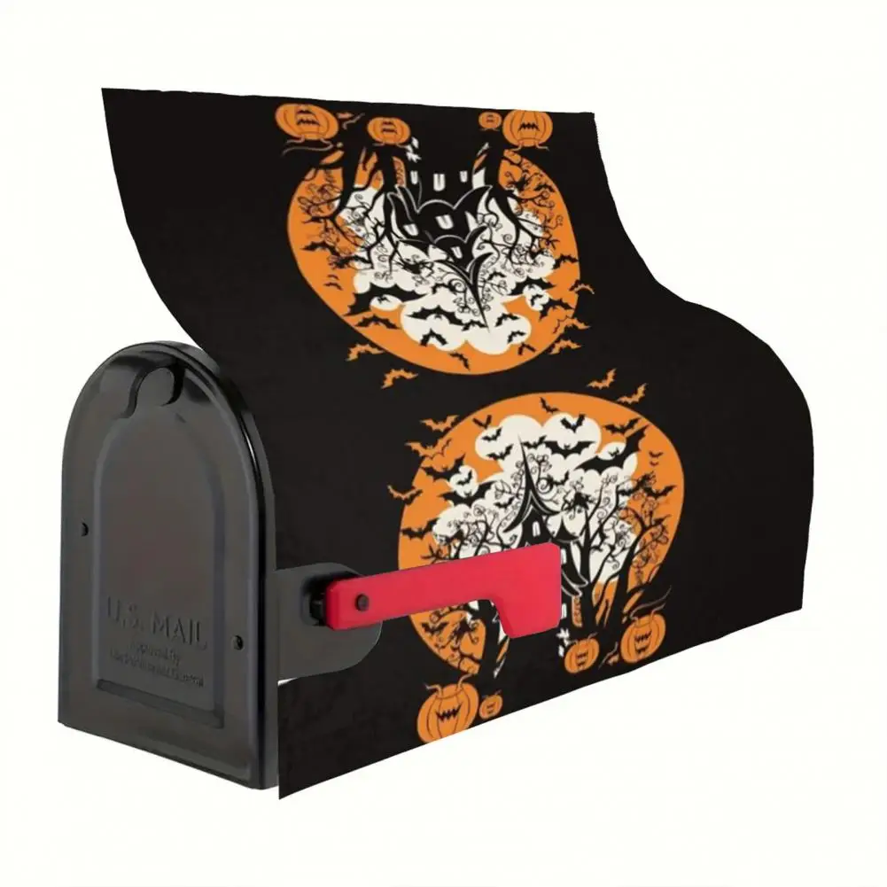 Mailbox Cover Halloween Themed Magnetic Mailbox Wrap Colorful Gothic Sleeve Garden Yard Mail Box Art Home Decoration
