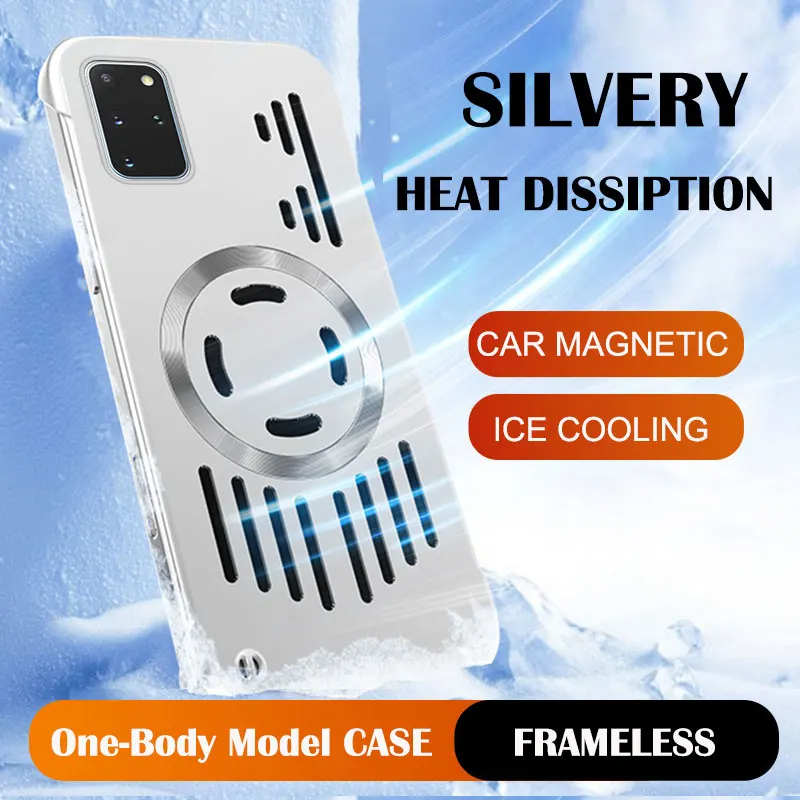 Frameless Metallic Hard Shell Case with Heat Dissipation and Magnetic Wireless Charging Compatibility