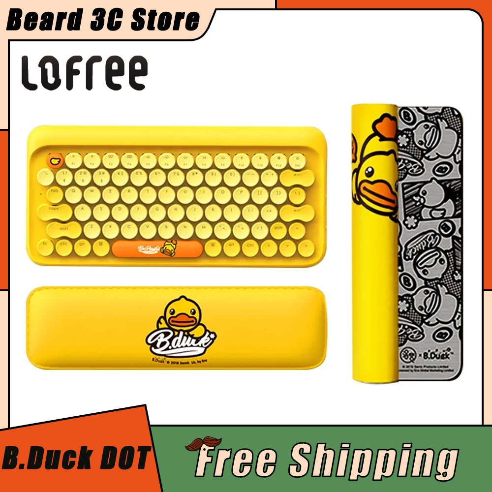 Lofree Yellow Duck 79 Tasti Bluetooth Wireless Tastiera Meccanica Mouse Calcolatrice Set Tastiera Retroilluminata Pc Gamer Accessori Regalo