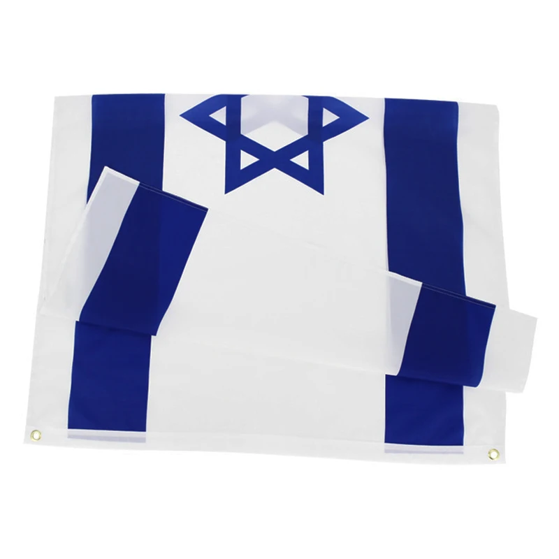 Israel National Flag 90X150cm Israel National Flag Hanging Polyester ISR IL Israeli National Flags Banner For Decoration