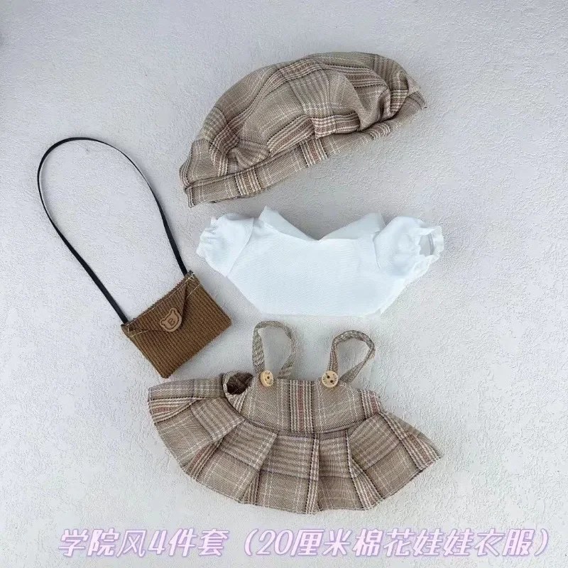 20cm cotton doll clothes can be worn as a chubby body in a college style forest suit, plush doll dress, and baby clothes 3