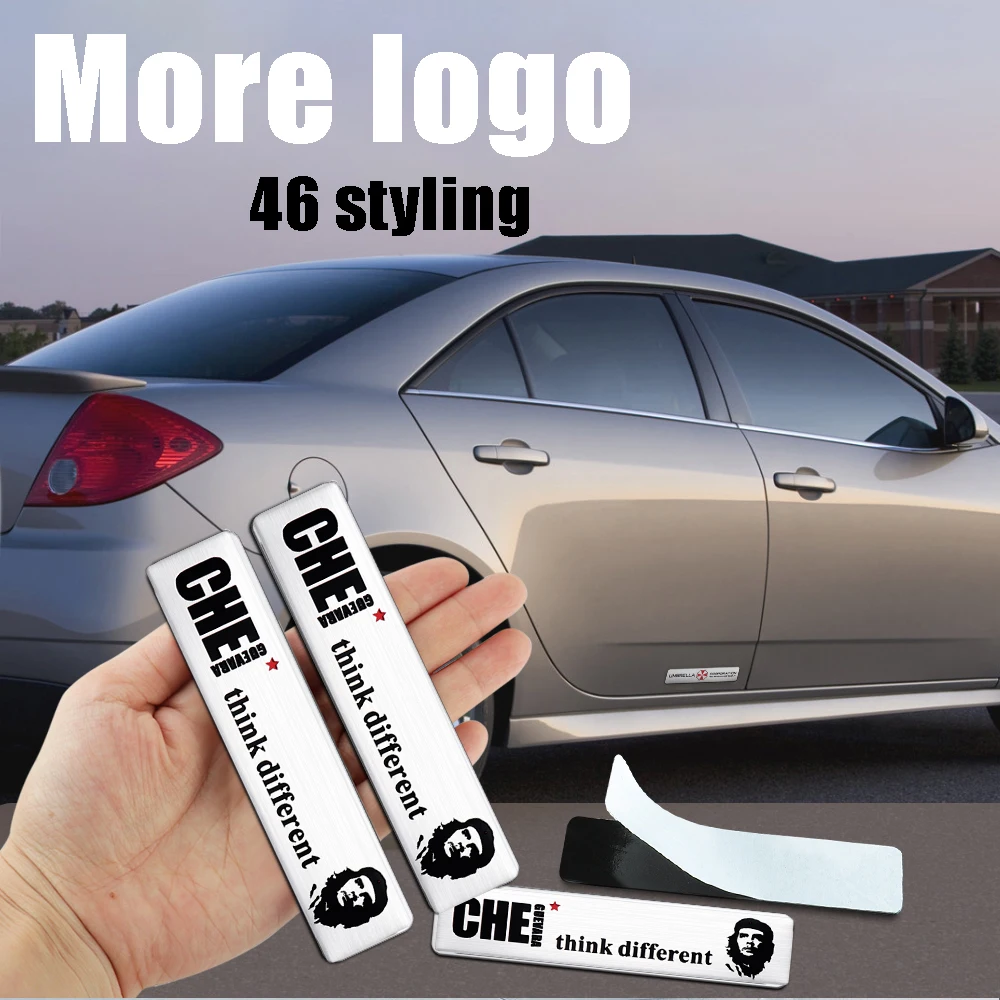 AluminumCarSideFenderStickersAlloyBadgeAutoLogoRearTrunk