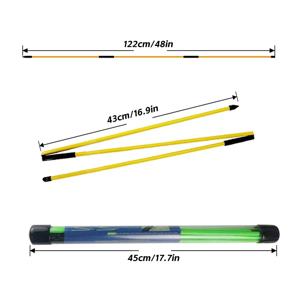 2Pcs Golf Alignment Sticks 48inch Alignment Practice Rods Collapsible 6 Colors Golf Alignment Sticks Golf Swing Training Tools
