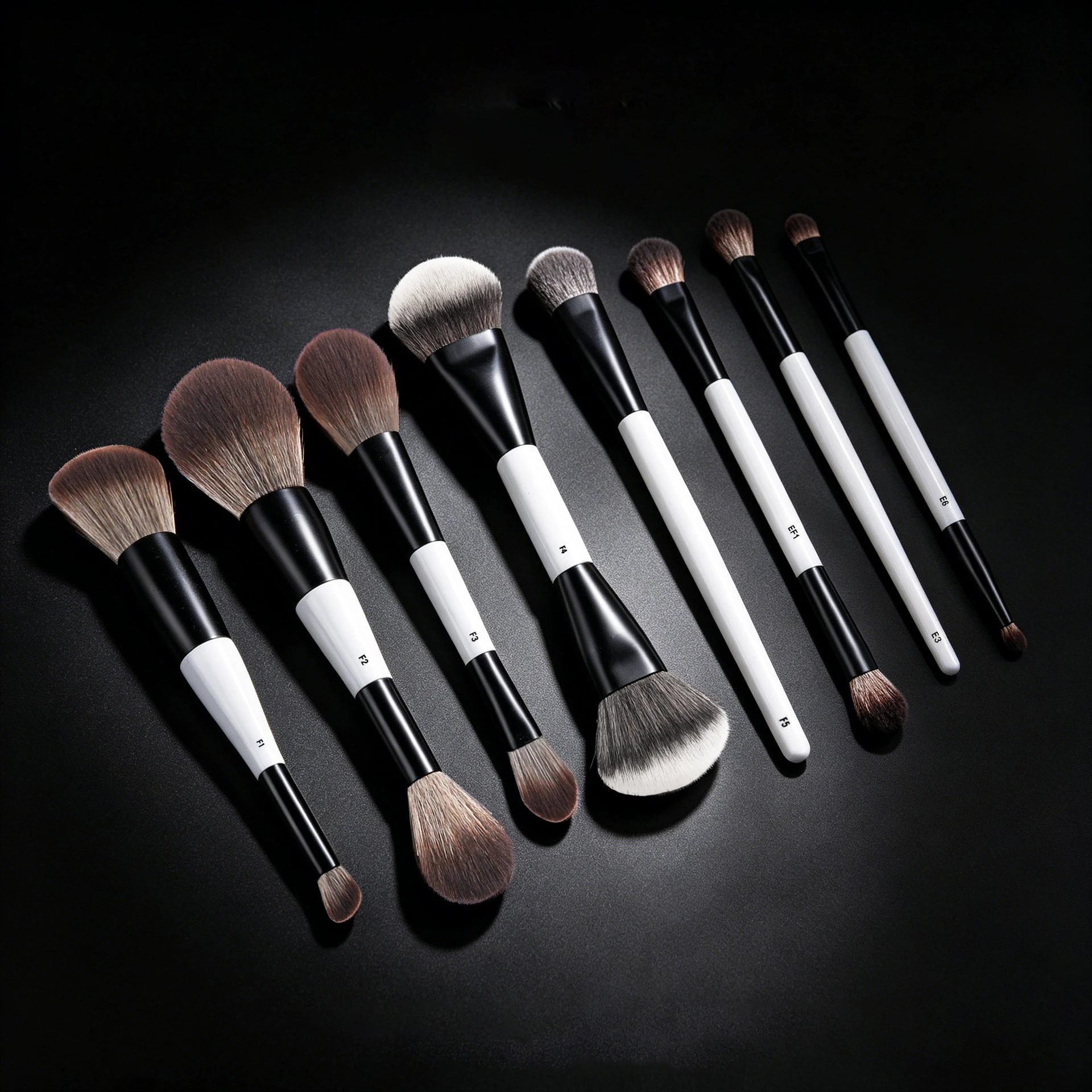 Dual-Ended Foundation Face Brush F4 Powder F1 Blush Contour F2 Makeup Brushes with Box Packaging 6