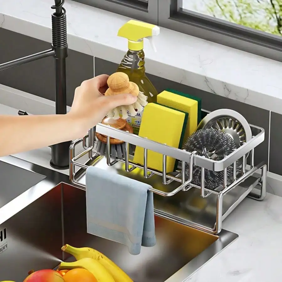 Stainless Steel Sink Caddy Organizer 7