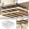 Hanging Rack Under Kitchen Cabinet Household iron art organizing rack cutting board rack hook pot cover utensils storage rack 1