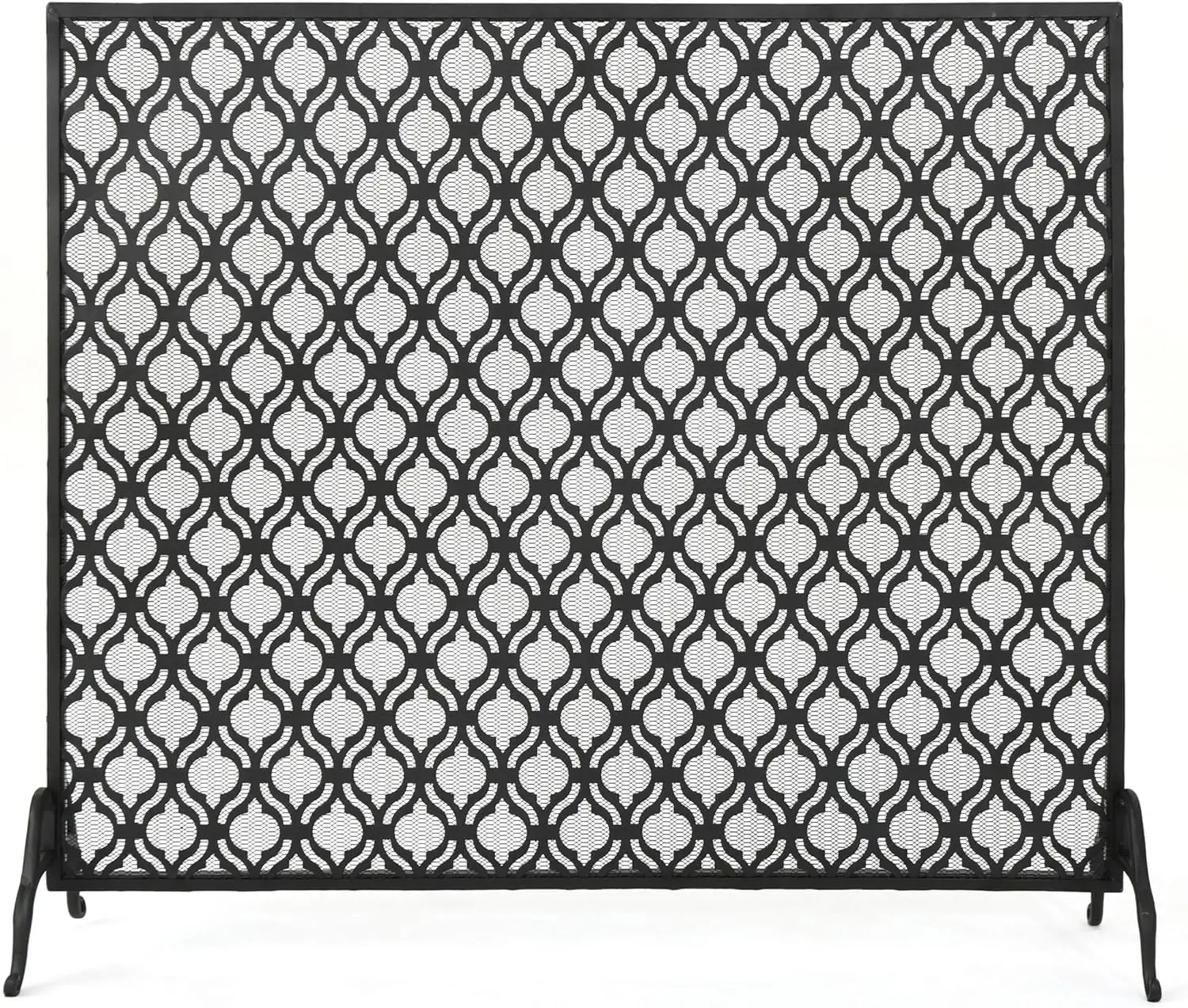 

Single Panel Iron Fireplace Screen, Black Electric fireplace for living room
