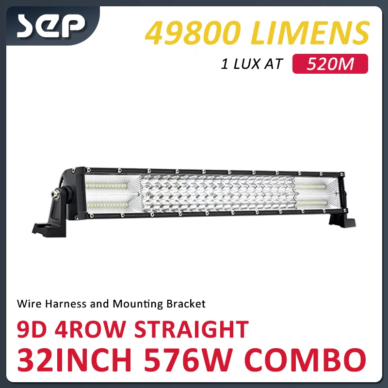 

32-дюймовый четырёхрядный фонарь, излучающий диод, фонарь Ip67, водонепроницаемый купол внедорожника, фонарь