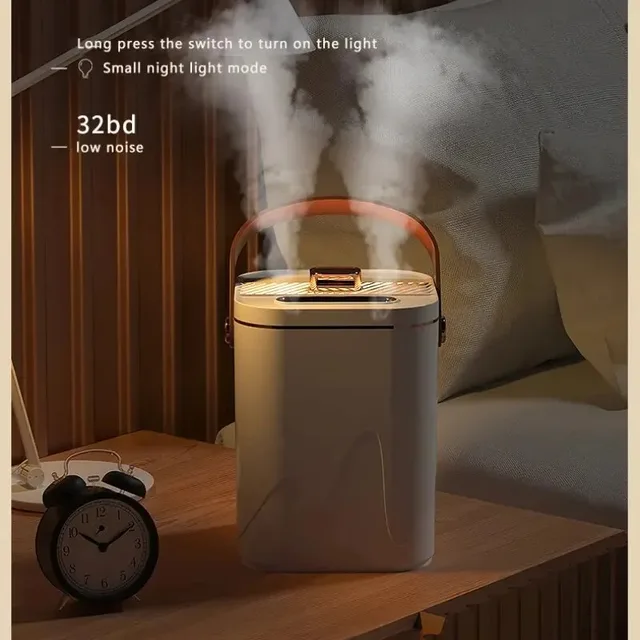 1.8L Humidifier USB Dual Nozzle Desktop Humidifier Night Light Home Bedroom Car Desktop Portable Atomizer 2
