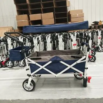 

Kids Wagon Trolley Canopy Four-Wheel Structure Wagon For Easy Carrying