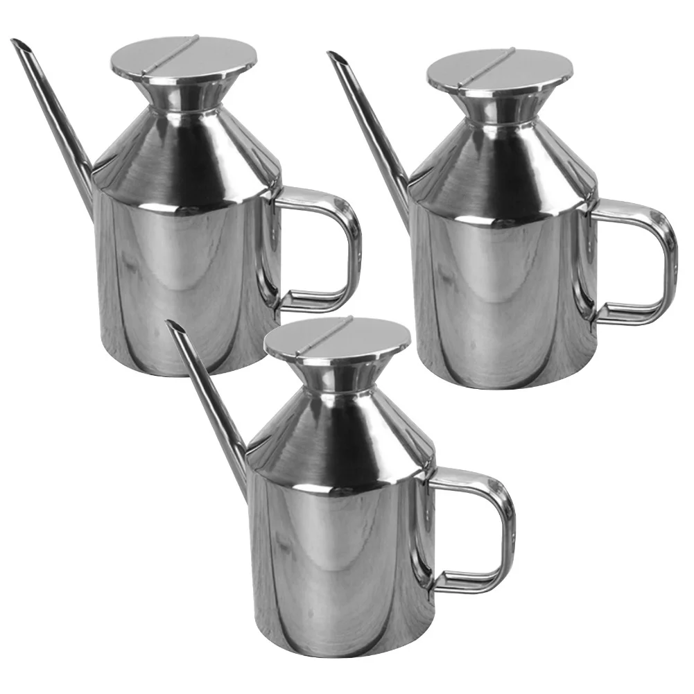 

Stainless Steel Kitchen Oil Sauce Pot Container Bottle Can Dispenser375/625ml squeeze bottle oil spray bottle oil spray