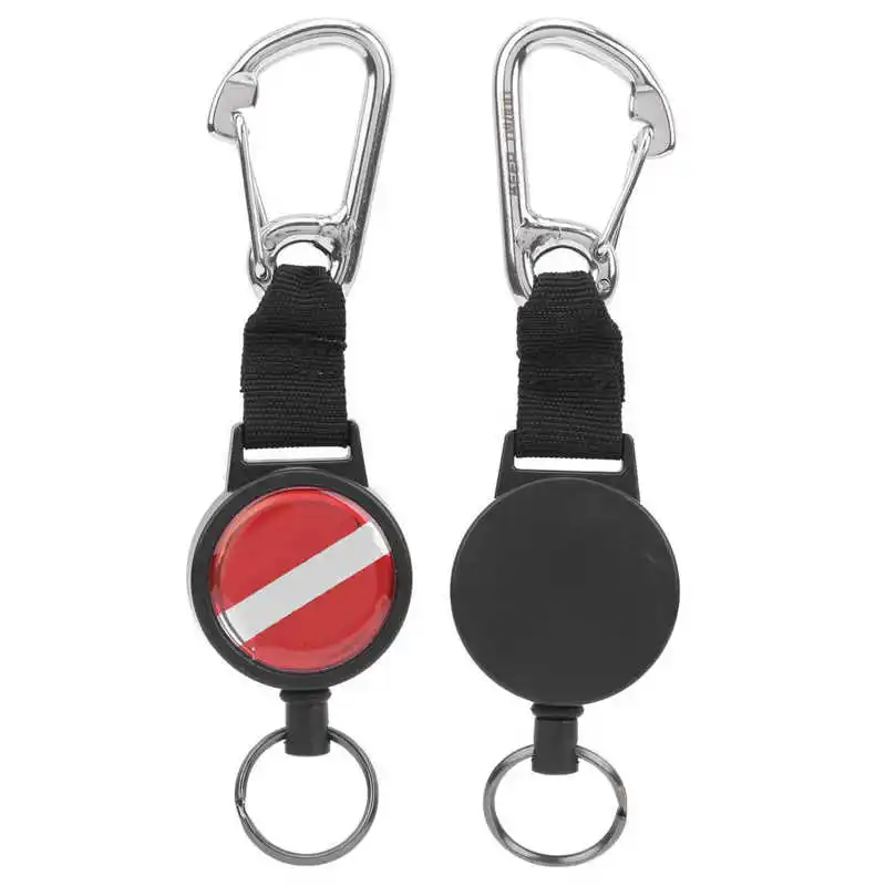 Diving Camera Lanyard 79cm Retractable Diving Stainless Steel Wire Stretch Spring Rope Lanyard Anti-lost Key BCD Accessory