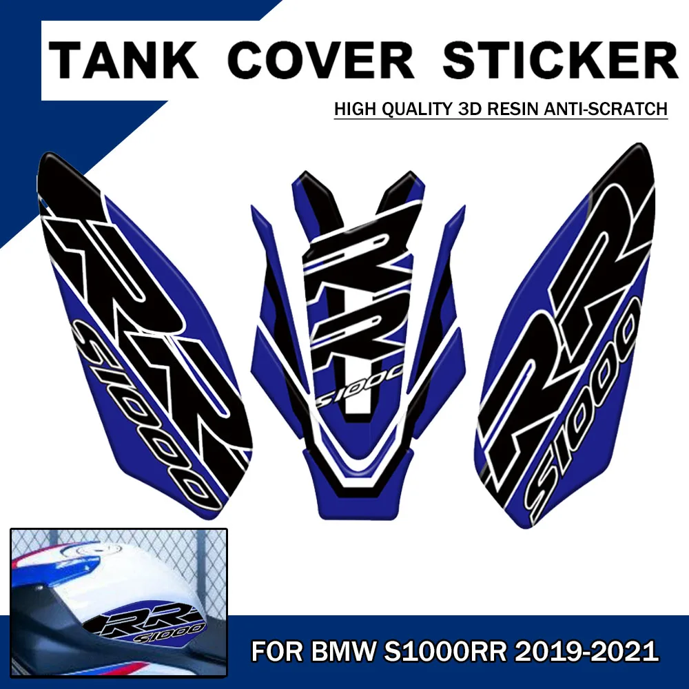 Motorcycle 3D Fuel Tankpad Stickers Decal For BMW S1000RR 2019 2020 2021 S1000 RR Traction Side Knee Grip Sticker Protective Pad