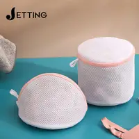 Printed Bra Laundry Bags Thicken Sandwich Fabric Bra Cylinder Storage Bag Silicone Gasket Fixed Bra Protection Washing Bag New 2