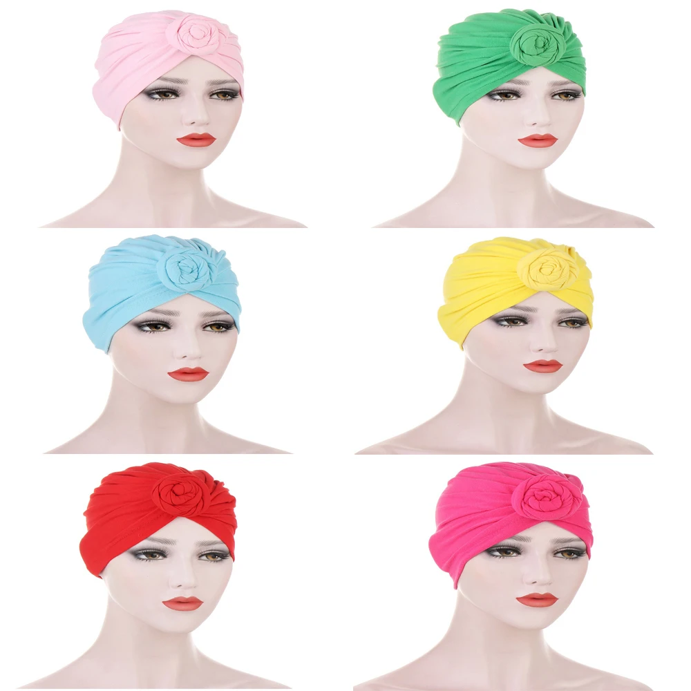 

Модные повседневные женские мусульманские хиджабы, тюрбан, облегающая шапка, головной убор, однотонные головные уборы, индийские женские шапки-тюрбаны с узлом