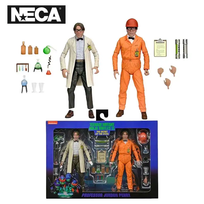 The Secret of the Ooze 2-Pack figurines Lab Coat Professor Perry and Hazmat Suit Professor Perry 18 cm