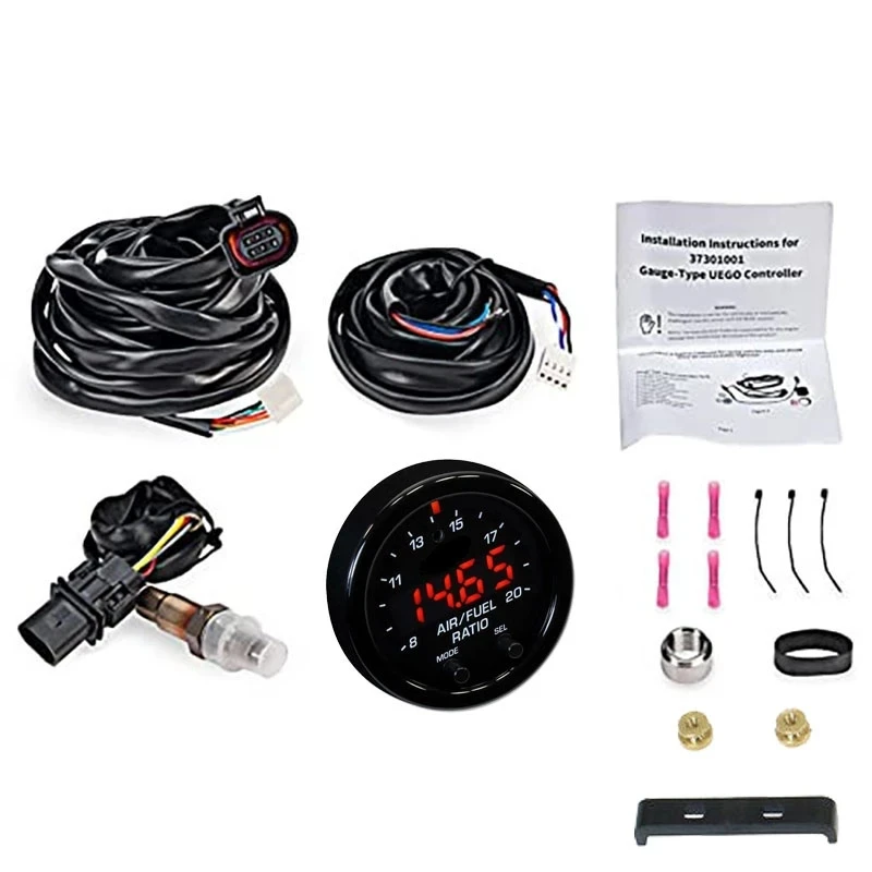 

30-0300 X-Series Wideband UEGO Gauge AFR O2 Air Fuel Ratio 2 1/16" 52MM Gauge Kit LSU 4.9 Lambda Probe 0258017025 Oxygen Sensor