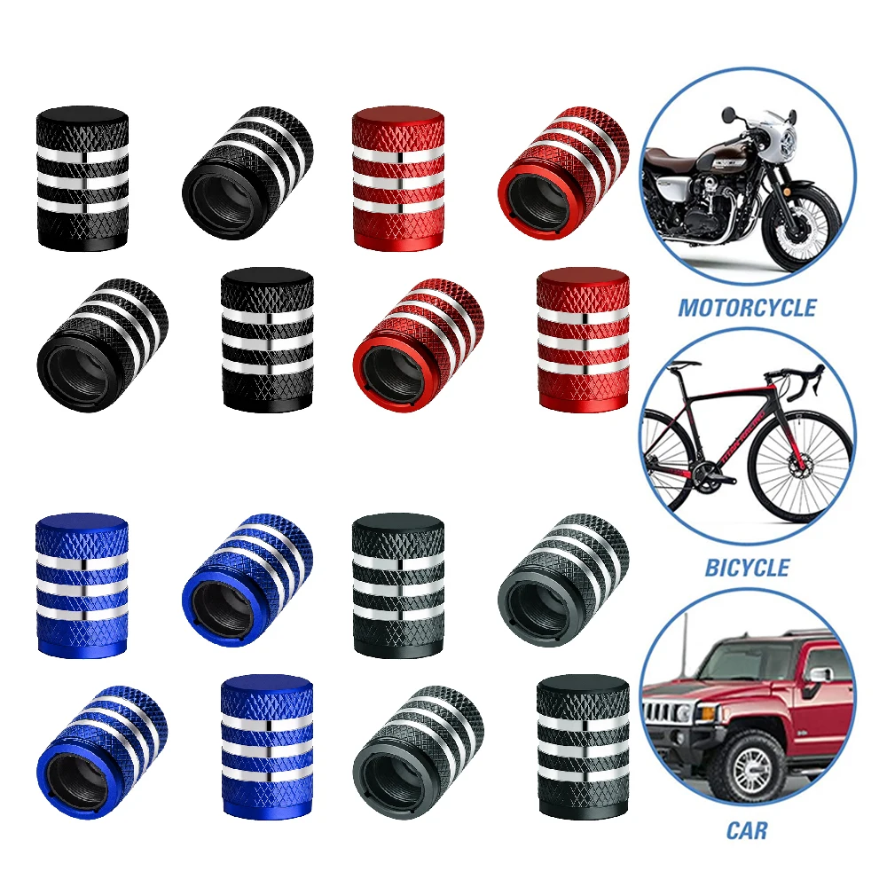 Universal Leak-Proof Corrosion-Resistant Tire Valve Stem Caps - Set of 4