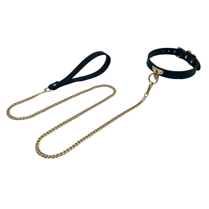 Genuine leatherTBuckle Collar NichesmProps Sexy Training Sex Product Bindingk9Traction Dog Leash Traction Tool