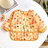 Baby Bibs Cute Colorful Cartoon Waterproof Bib Infant Eating Children Drawing Long Sleeve Apron Self Feeding Baby 0-3 Years 2