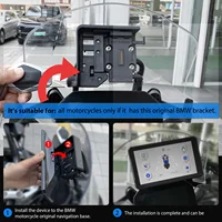 7-Inch for BMW Navigator Android Auto Motorcycle Carplay  Portable Wireless GPS Screen Navigation Support BMW Factory Bracket - Image 4