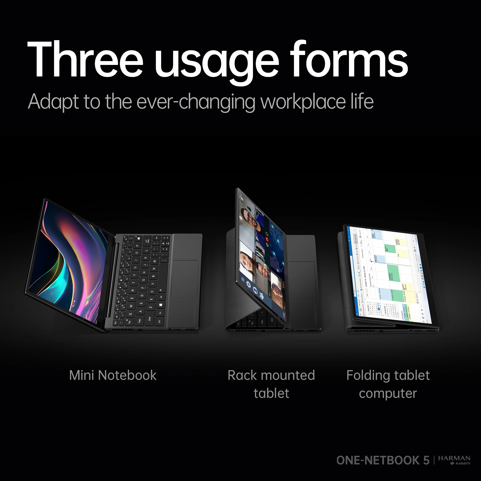 One-Netbook 5 10.1 Inch Intel Core i7-1250U Pocket Computer Portable Mini Laptop OneMix5 32G 1TB 2TB Windows 11 Official Laptops 3