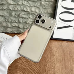 Luxury Ultra Thin Soft TPU Phone Case with Slim Matte Mirror Surface and Translucent Silicone Exterior - iPhone 15 (Grey)