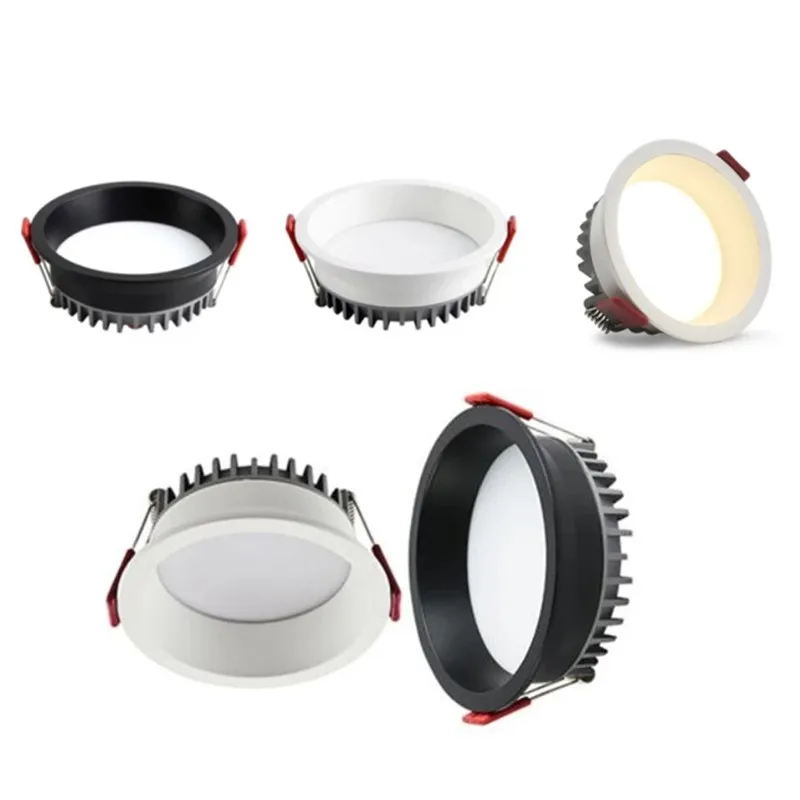 

Dimmable Recessed Anti Glare LED Downlights 7W/10W/15W 18W LED Ceiling Spot Lights Background Lamps Indoor Lighting