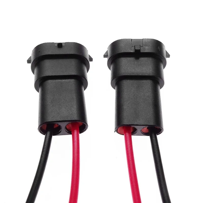Car Headlight Wiring Harness Connector Fog Light Bulb Base Socket Cable Plug 2 Pcs For H8 H9 H11 Harness Male Socket Adapter