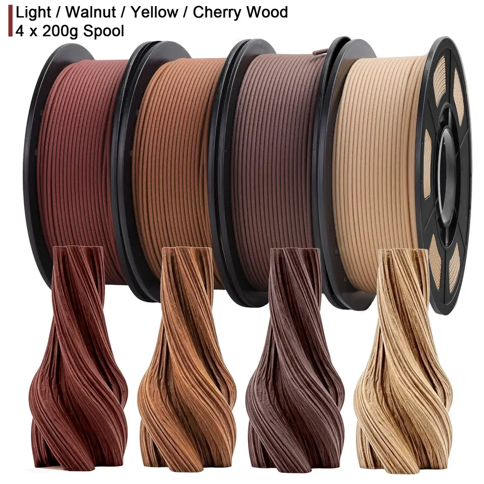 200g(0.44lbs) Wood PLA Filament 1.75mm ±0.03mm For FDM 3D Printer And Pen High Quality Bubble Free Fast Shipping image 1