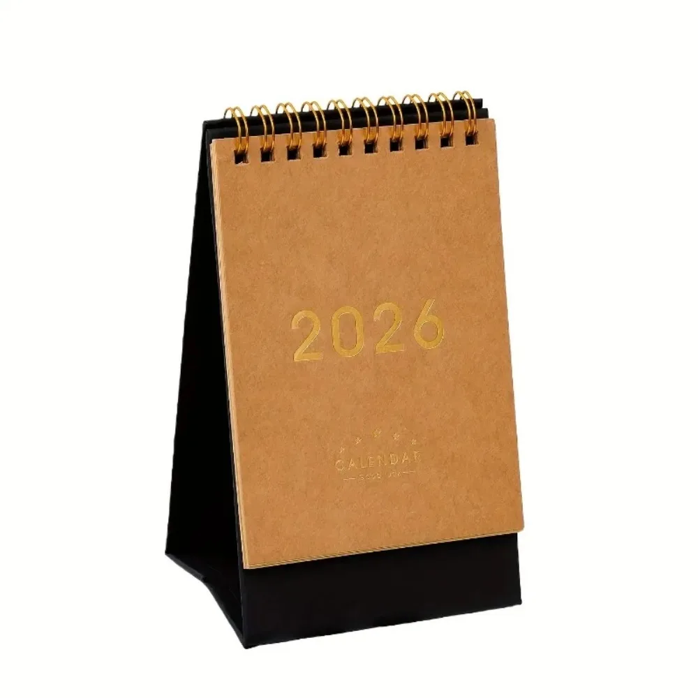 Calendario da Scrivania Vintage 2026 con Pagine Mensili a Quadretti e Testo in Cinese/Inglese - immagine 5