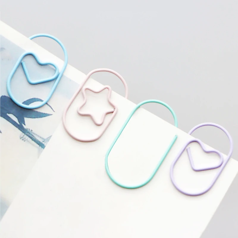 Colorful Loop Pins Creative Stationery Bookmark Set 20pcs
