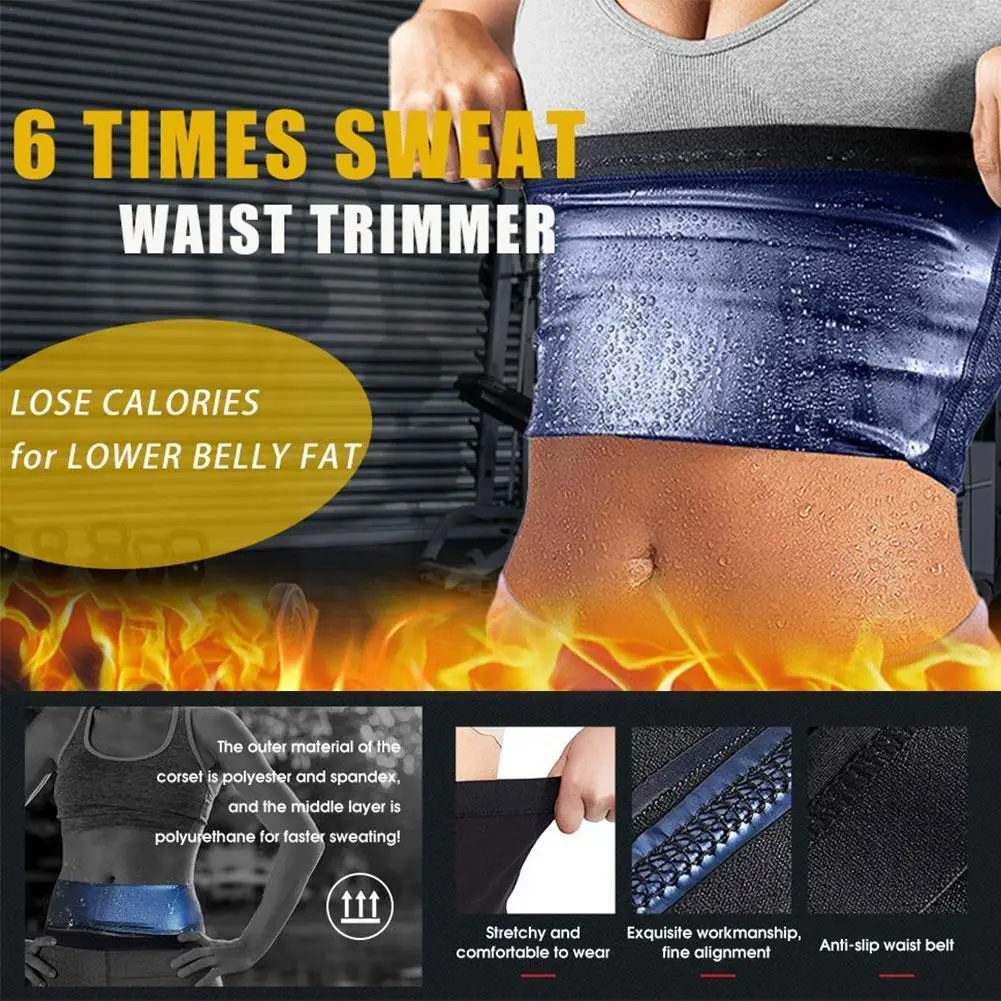 

Waist Trainer For Women Lower Belly Fat Plus Size Waist Trimmer Belly Wrap Workout Sport Sweat Band Weight Loss Body Shaper F3Z0