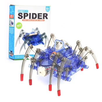 Robot ragno elettrico Giocattolo per bambini Kit robot fai da te Sviluppo educativo dell'intelligenza assembla Kit di azione puzzle per bambini