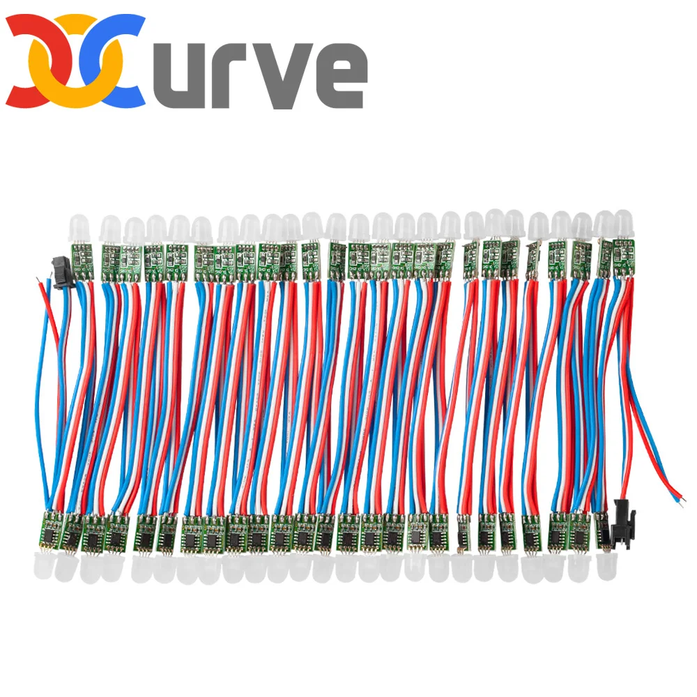 50pcs/string 9mm WS2811 Digital Led pixel Module 2811 IC RGB Black/Green/White/RGB wire Addressable no waterproof ip30 DC5v led modules led module