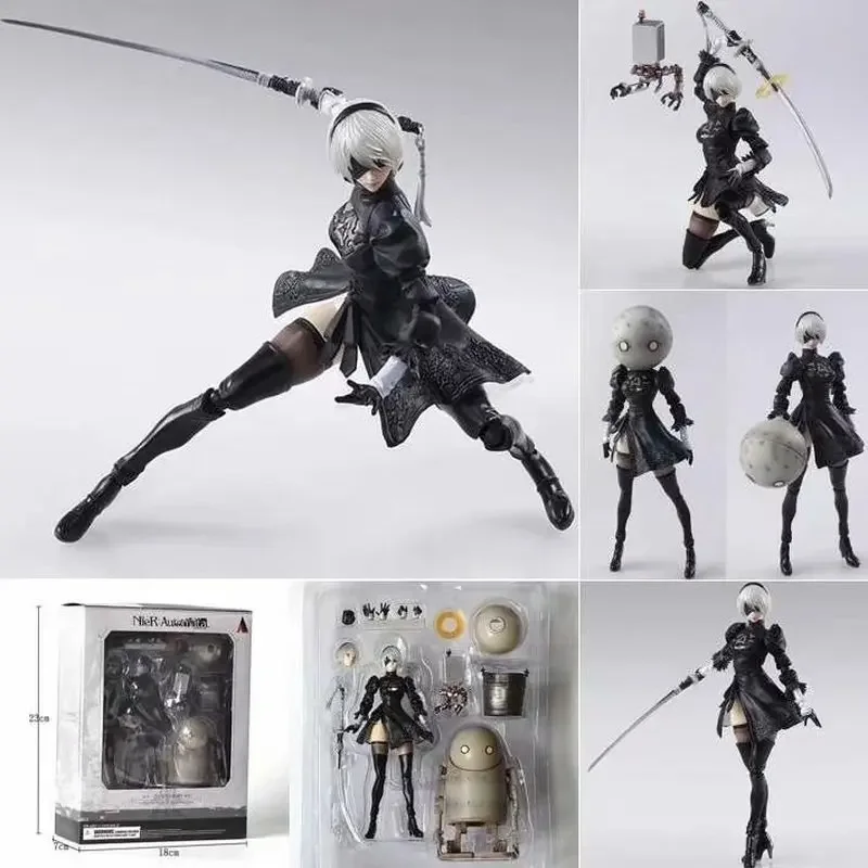 

Экшн-фигурка Nier Automata, аниме YoRHa No.2 тип B 2B, фигурки, игрушки, машина Lifeform, фигурка, Коллекционная модель, подарок для детей