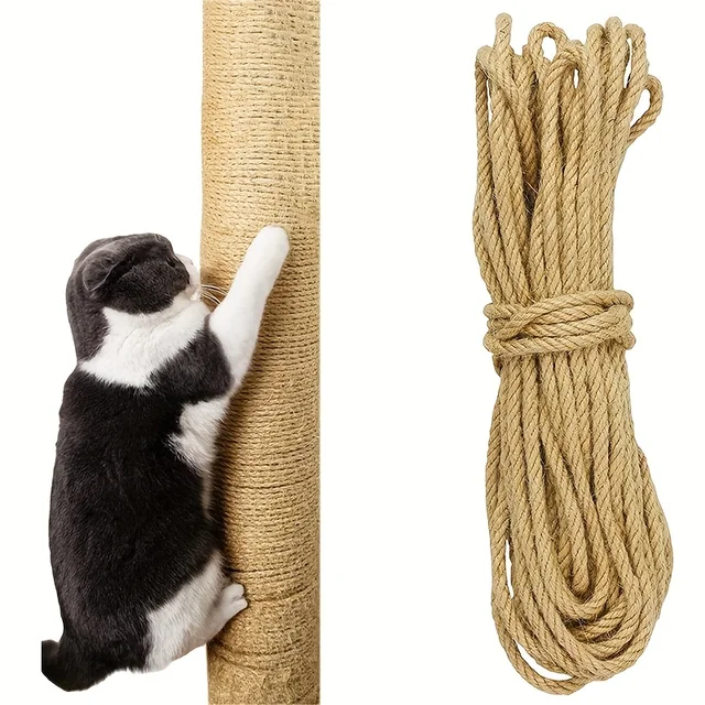 33/66/164ft Natural Sisal Rope Cat Scratcher Rope Tree Scratching DIY Toy Paw Claw Furniture Protector Scratching Post 3