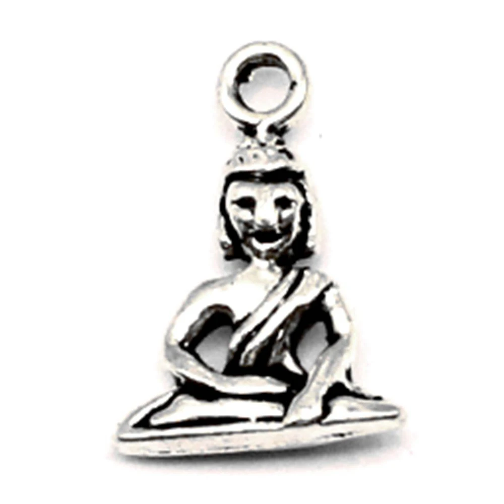 

Buddha Charms Pendant For Jewelri Accessori For Woman Jewellery Making Supplies 10x14mm 20pcs Antique Silver Color