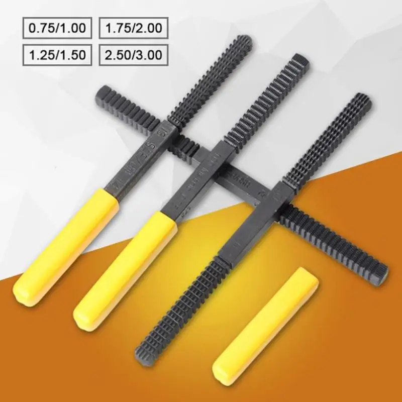 스레드 수리 파일 미터법 스레드 복원 수리 파일 손상된 스레드 청소 0.75-3mm 피치 금속 하드웨어 DIY 수공구