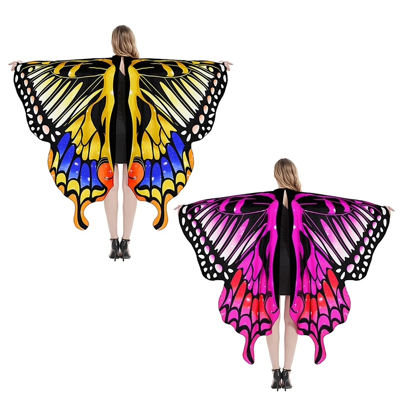 Pixie Butterfly Wings with Eye Mask for Women Halloween Party Costume Adult Cosplay Woman Cape Butterfly Costume Dress-up 2