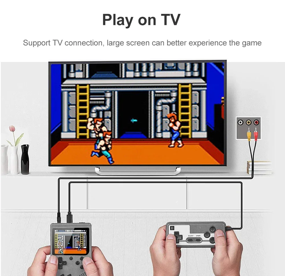 Console Arcade Retro con 500+ Giochi Classici Integrati, Schermo LCD a Colori da 3.0 Pollici, 8-Bit, per TV, Videogiochi Portatili, Regalo per Ragazzi e Bambini - immagine 4