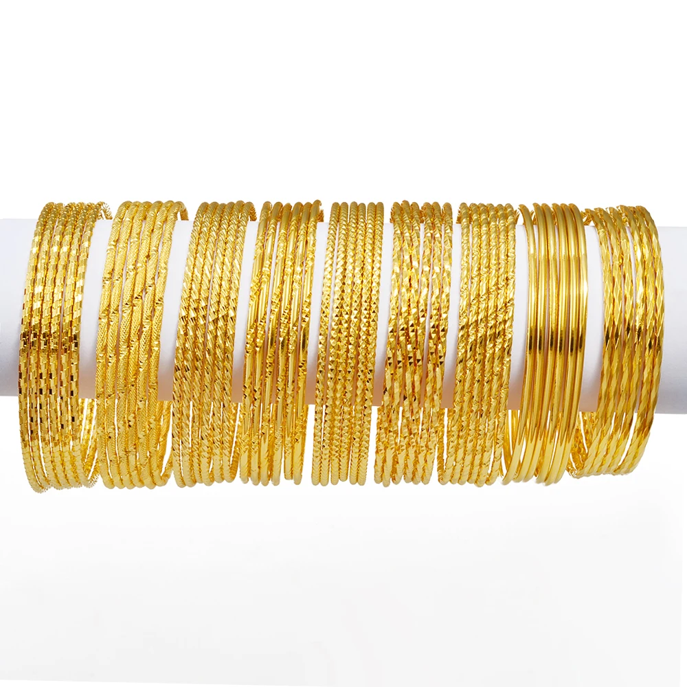 Bangle Bracelet Women Girls Dubai Circle Jewelry 6pcs/Lot