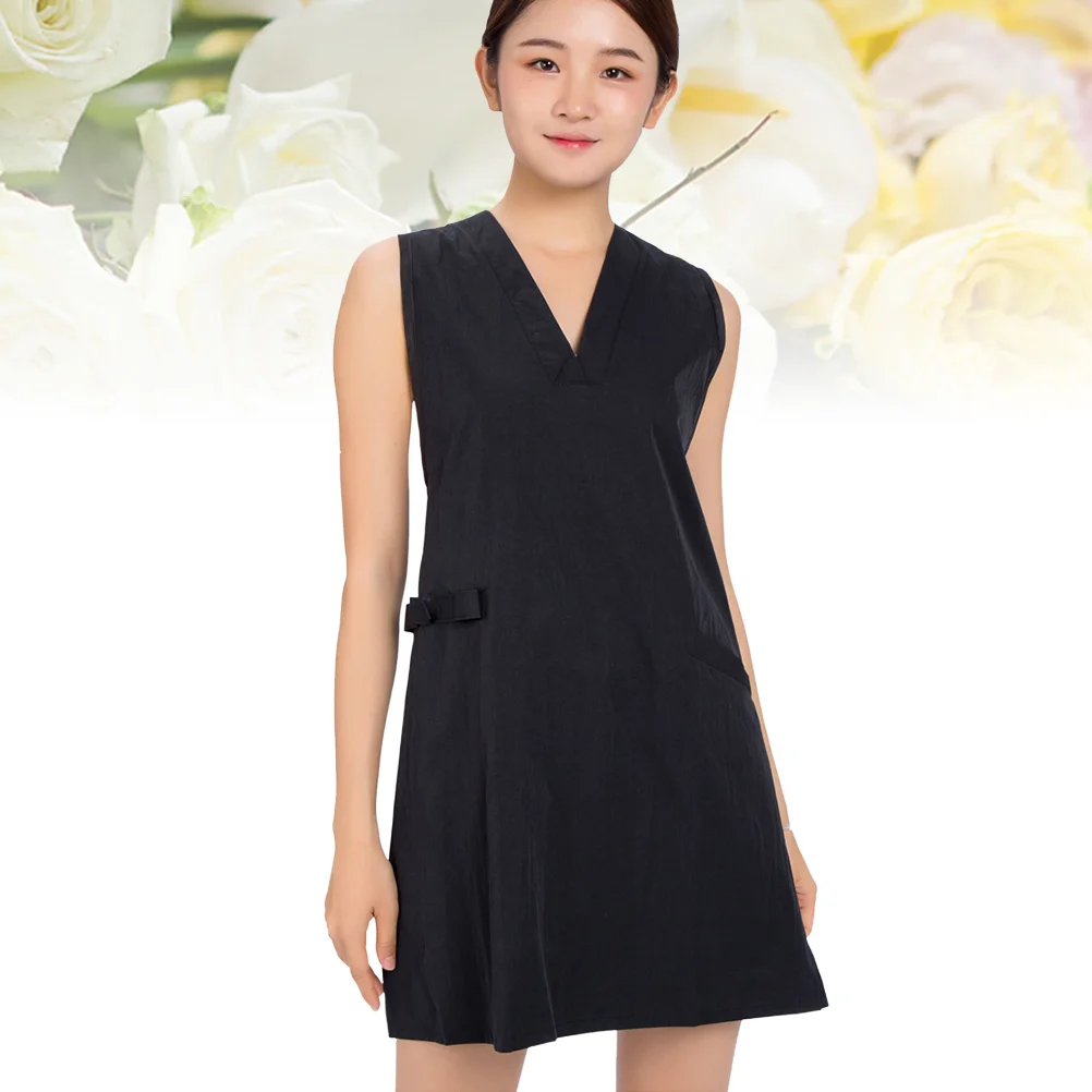 Fashion Sleeveless V Neck Apron for Hairdresser and Salon Shop Durable and Convenient Kitchen Cooking Apron