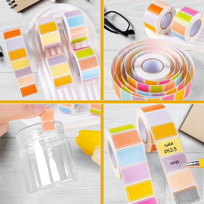 250PCS Removable Label Stickers, Self-Adhesive Food Storage Freezer Labels, Easy to Peel, Write On Refrigerator