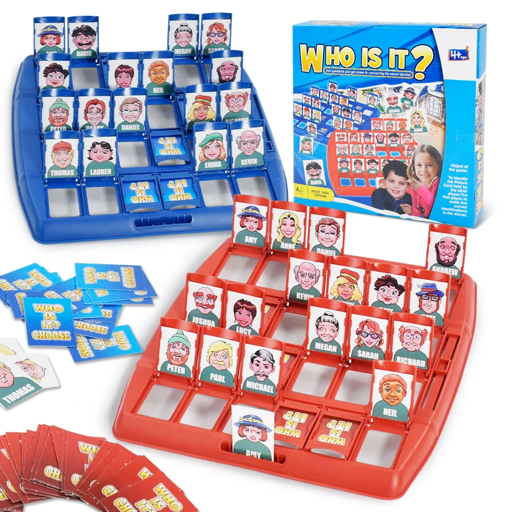 Disfraces de personajes, juegos de mesa, adivina quién soy, juego de mesa, ejercicio, entrenamiento lógico para niños, pensamiento, juguetes de interacción entre padres e hijos