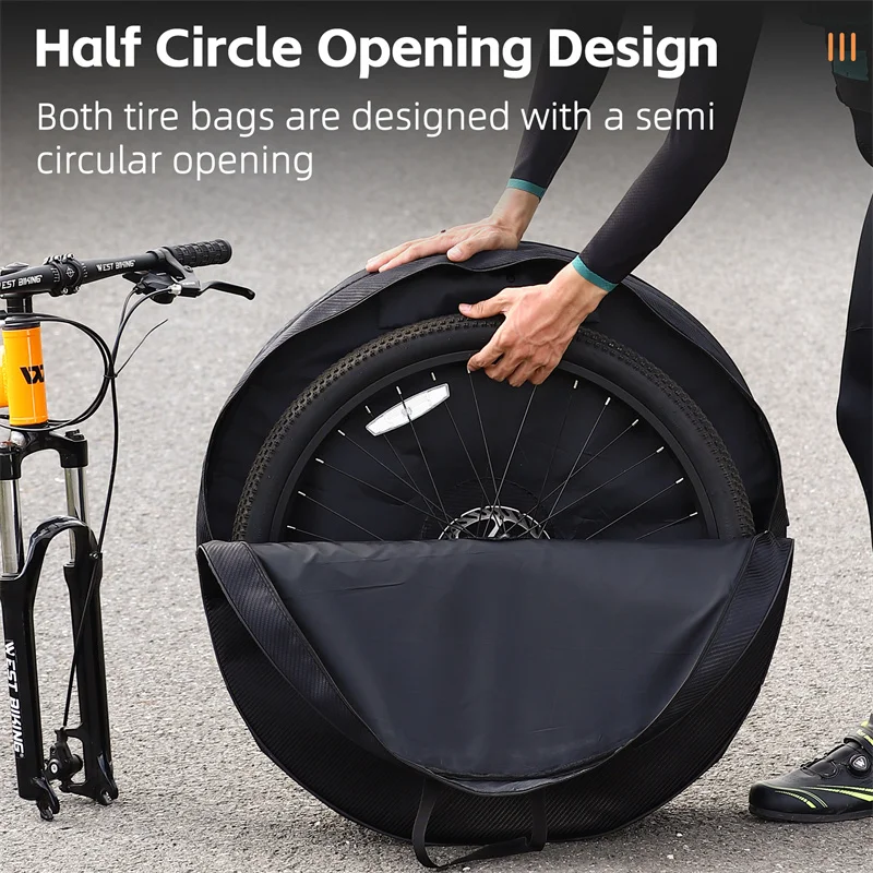 WEST BIKING Bicycle Wheel Set Bag Multifunction Thicken Bike