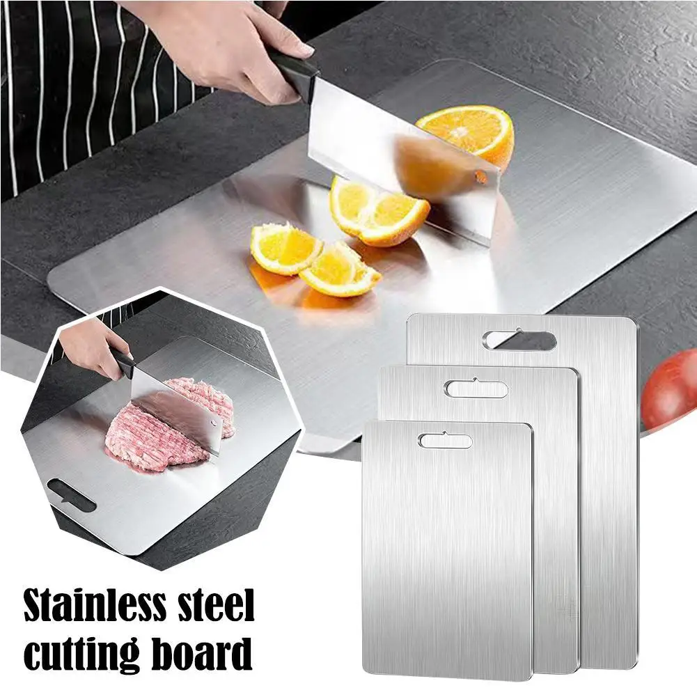 Double-Sided Stainless Steel Cutting Board 2