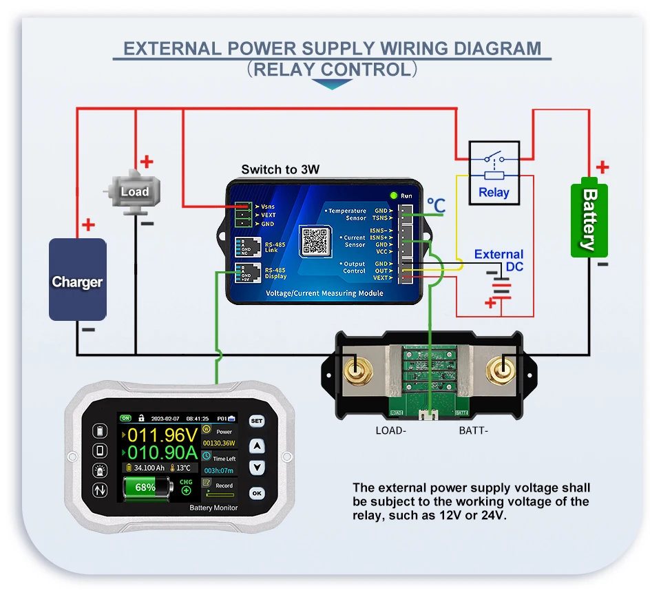 Bluetooth Battery Monitor KH110F KH140F KH160F Voltage And Current Tester Capaci