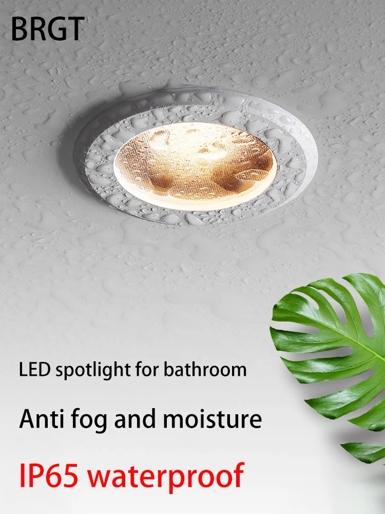 

BRGT IP65 LED Spotlights Waterproof Downlight 5W9W12W Aluminum Ceiling Lamp Foco For Outdoor Kitchen Bathroom Indoor Lighting